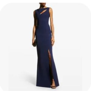 Navy Karida Sleeveless Cutout Gown size 8